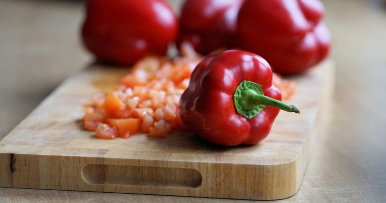 Paprika-Hack-Pfanne mit Reis